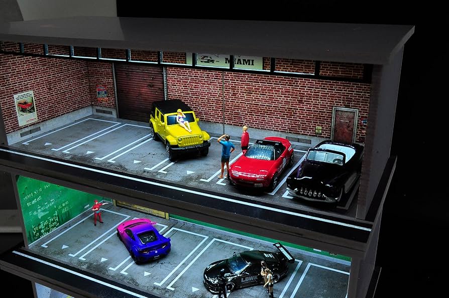 Bivitre LED-Lit Acrylic Display Case for Hot Wheels Cars